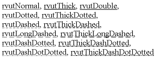 UnderlineType Example UnderlineType Example